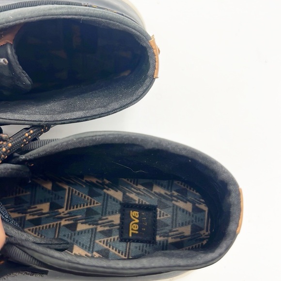 Teva Willow Chukka Sneaker Black Leather High Top Shoe Size 8.5 - Picture 10 of 12